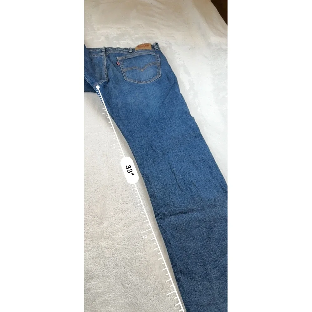 Levi's 505 Regular Fit Jeans Mens W40 L32‎ Blue Denim Classic Style